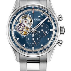 Zenith Chronomaster El Primero Open Watch - Steel - Blue Dial - Stainless Steel Bracelet - 03.20416.4061/51.M2040