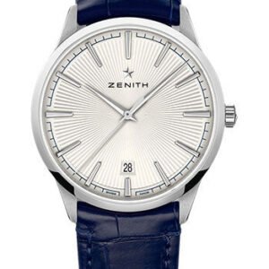 Zenith Elite Classic Watch - Steel - Silver Dial - Leather Strap - 03.3100.670/01.C922