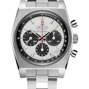 Zenith Chronomaster El Primero A384 Revival Watch - Steel - White Panda Dial - Stainless Steel Ladder Bracelet - 03.A384.400/21.M384