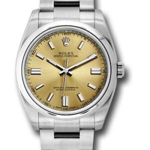 Rolex Steel Oyster Perpetual 36 Watch - Domed Bezel - White Grape Index Dial - 116000 wgio