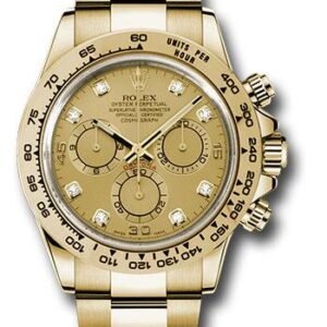 Rolex Yellow Gold Cosmograph Daytona 40 Watch - Champagne Diamond Dial - 116508 chd