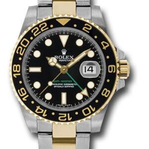 Rolex Steel Date GMT-Master II 40 Watch - Black Bezel - Black Dial - Oyster Bracelet - 116713LN