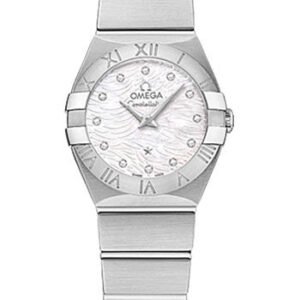 Omega Constellation Quartz Watch - 24 mm Steel Case - Mother-Of-Pearl Diamond Dial - 123.10.24.60.55.004