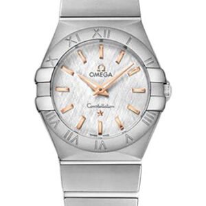 Omega Constellation Quartz Watch - 27 mm Steel Case - White -Silvery Dial - 123.10.27.60.02.004
