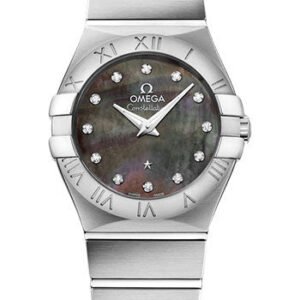 Omega Constellation Quartz Tahiti - 27 mm Steel Case - Tahiti Mother-Of-Pearl Diamond Dial - 123.10.27.60.57.003
