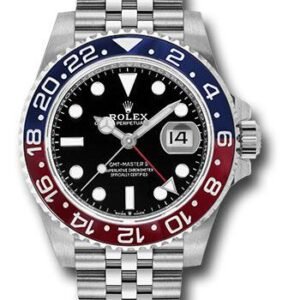 Rolex Steel GMT-Master II 40 Watch - Blue And Red Pepsi Bezel - Black Dial - Jubilee Bracelet - 126710BLRO