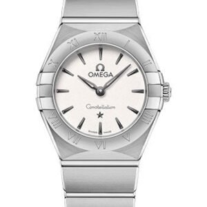 Omega Constellation Manhattan Quartz Watch - 25 mm Steel Case - Crystal White Silvery Dial - 131.10.25.60.02.001