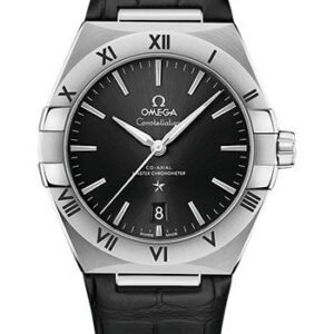 Omega Constellation OMEGA Co-Axial Master Chronometer - 39 mm Steel Case - Black Dial - Black Leather Strap - 131.13.39.20.01.001