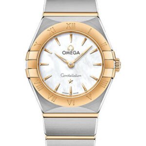 Omega Constellation Manhattan Quartz Watch - 25 mm Steel And Yellow Gold Case - Mother-Of-Pearl Dial - 131.20.25.60.05.002