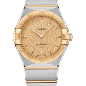 Omega Constellation Manhattan Quartz Watch - 28 mm Steel And Yellow Gold Case - Champagne Dial - 131.20.28.60.08.001