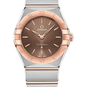 Omega Constellation Manhattan Quartz Watch - 28 mm Steel And Sedna Gold Case - Brown Dial - 131.20.28.60.13.001