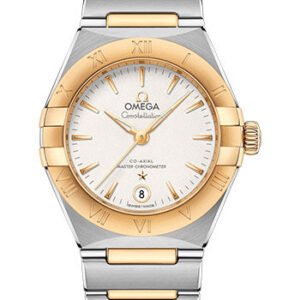 Omega Constellation Manhattan Co-Axial Master Chronometer Watch - 29 mm Steel And Yellow Gold Case - Crystal White Slivery Dial - 131.20.29.20.02.002