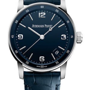 Audemars Piguet Code 11.59 by Audemars Piguet - Chronograph - 41mm White Gold Case - Blue Dial - Blue Alligator Strap - 15210BC.OO.A321CR.01