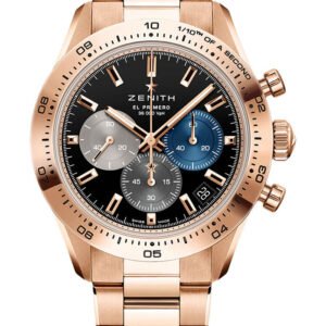 Zenith Chronomaster Sport Watch - 41 mm Gold Case - Black Dial - Gold Bracelet - 18.3101.3600/21.M3100