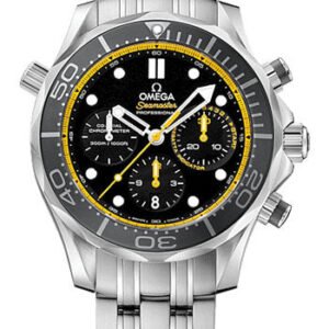 Omega Seamaster Diver 300 M Co-Axial Chronograph Watch - 44 mm Steel Case - Unidirectional Bezel - Black Dial - 212.30.44.50.01.002