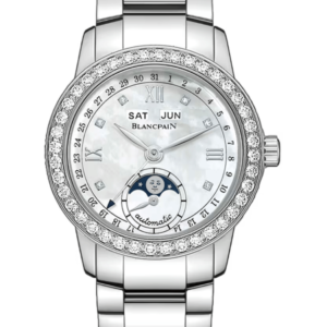 Blancpain Ladybird Quantieme Complet Mother of Pearl Diamond Steel Ladies Watch - 2360 4691A 71A