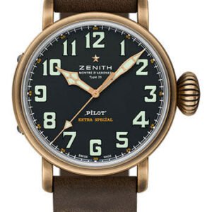 Zenith Pilot Type 20 Extra Special Watch - Bronze - Black Dial - Brown Oily Nubuck Strap - 29.2430.679/21.C753