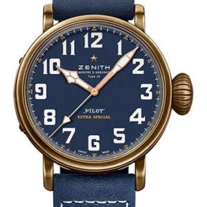 Zenith Pilot Type 20 Extra Special Watch - Bronze - Blue Dial - Blue Oily Nubuck Strap - 29.2430.679/57.C808