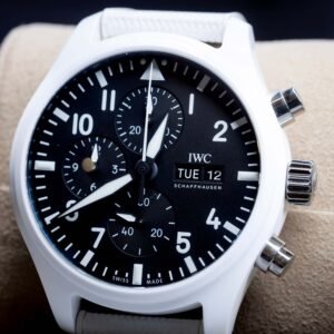 2022 IWC Pilot’s Watch Chronograph TOP GUN “Lake Tahoe” 44.5mm White Ceramic – Ref. IW389105 | Full Set