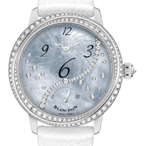 Blancpain Ladybird Heure Decentree White Gold Ostrich Ladies Watch - 3650A 3554L 58B