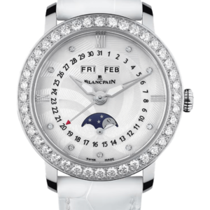 Blancpain Ladybird Quantieme Complet Diamond White Alligator Ladies Watch - 3663A 4654 55B