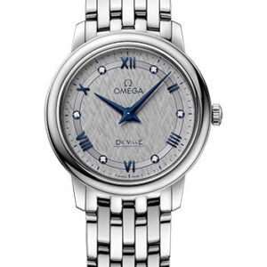 Omega De Ville Prestige Quartz Watch - 27.4 mm Steel Case - Grey Dial - 424.10.27.60.56.002