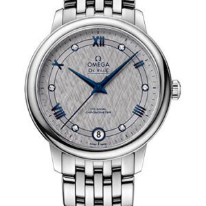 Omega De Ville Prestige Co-Axial Watch - 32.7 mm Steel Case - Grey Dial - 424.10.33.20.56.002