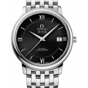 Omega De Ville Prestige Co-Axial Watch - 36.8 mm Steel Case - Black Dial - 424.10.37.20.01.001