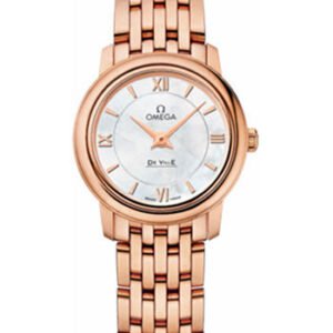 Omega De Ville Prestige Quartz Watch - 24.4 mm Red Gold Case - Mother-Of-Pearl Dial - 424.50.24.60.05.002