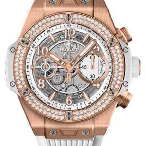 Hublot Big Bang Unico King Gold White Diamonds 42mm Watch - 42 mm - White Skeleton Dial-441.OE.2010.RW.1104
