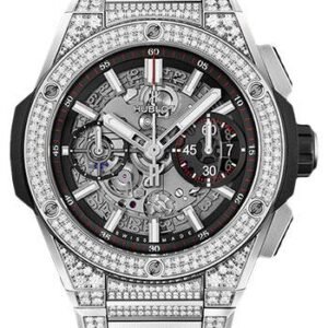 Hublot Big Bang Integral Titanium Pave Watch - 42 mm - Black Skeleton Dial-451.NX.1170.NX.3704