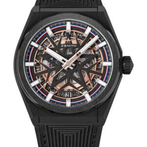 Zenith Defy Classic Skeleton Fusalp Watch - 41 mm Ceramic Case - Black Openworked Dial - Black Rubber Strap - 49.9000.670-1/22.R797