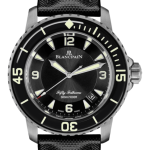 Blancpain Fifty Fathoms Automatique Titanium Black Sail-Canvas Men's Watch - 5015 12B30 B52B
