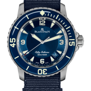Blancpain Fifty Fathoms Automatique Titanium Blue NATO Men's Watch - 5015 12B40 NAOA