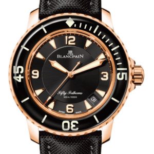 Blancpain Fifty Fathoms Automatique Red Gold Black Canvas Men's Watch - 5015 3630 52A