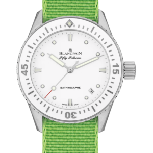 Blancpain Fifty Fathoms Bathyscaphe 38mm Ultra-Slim Bright Green Ladies Watch - 5100 1127 NAHA