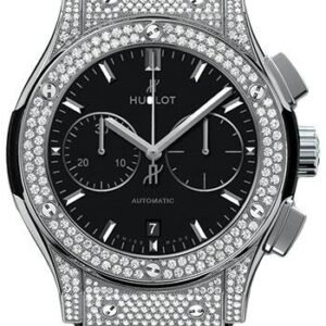 Hublot Classic Fusion Chronograph Titanium Pave' Watch-521.NX.1171.LR.1704