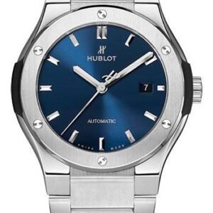 Hublot Classic Fusion Blue Titanium Bracelet Watch-568.NX.7170.NX