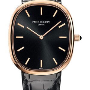 Patek Philippe Golden Ellipse - Rose Gold - Ebony Black Sunburst Dial - 5738R-001