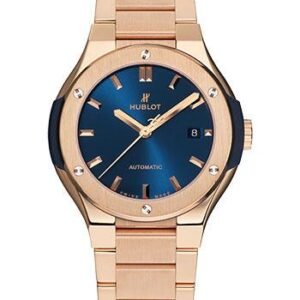 Hublot Classic Fusion Blue King Gold Bracelet Watch-585.OX.7180.OX