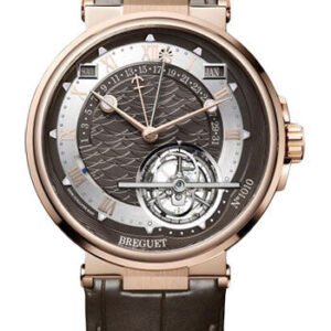 Breguet Marine Tourbillon ƒquation Marchante 5887 - Rose Gold Case - Brown Dial - Brown Leather Strap - 5887BR/G2/9WV