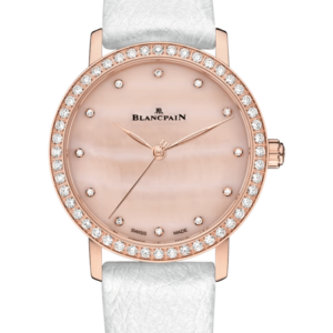 Blancpain Villeret Ultraplate Pink Mother of Pearl Diamond Ladies Watch - 6102 2954C 95A