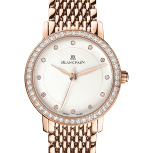 Blancpain Villeret Ultraplate Red Gold Mille Mailles Diamond Ultra-Slim Ladies Watch - 6102 2987 MMB