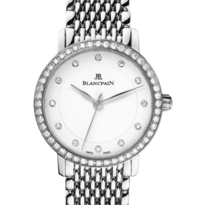 Blancpain Villeret Ultraplate Steel Mille Mailles Diamond Ultra-Slim Ladies Watch - 6102 4628 MMB