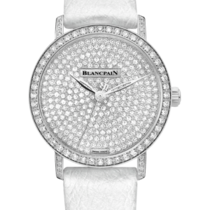 Blancpain Villeret Ultraplate Diamond White Gold Ostrich Ladies Watch - 6104 1963 58A
