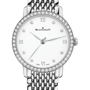 Blancpain Villeret Ultraplate Diamond Mille Mailles Steel Ladies Watch - 6104 4628 MMB