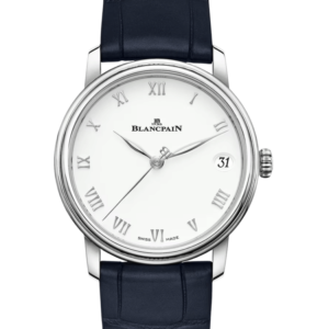 Blancpain Villeret Women Date Ultra-Slim Blue Alligator Ladies Watch - 6127 1127 55B