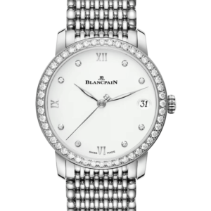 Blancpain Villeret Women Date Steel Mille Mailles Diamond Ultra-Slim Ladies Watch - 6127 4628 MMB