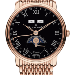 Blancpain Villeret Quantieme Complet 8 Jours Mille Mailles Red Gold Men's Watch - 6639 3637 MMB