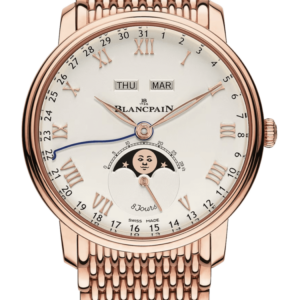 Blancpain Villeret Quantieme Complet 8 Jours Opaline Red Gold Men's Watch - 6639 3642 MMB
